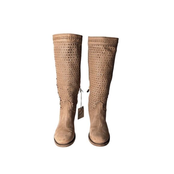 NWT LIBERTY ROCK Women's Tall Brown Punch Out Western Boot Size 7 - Picture 4 of 9